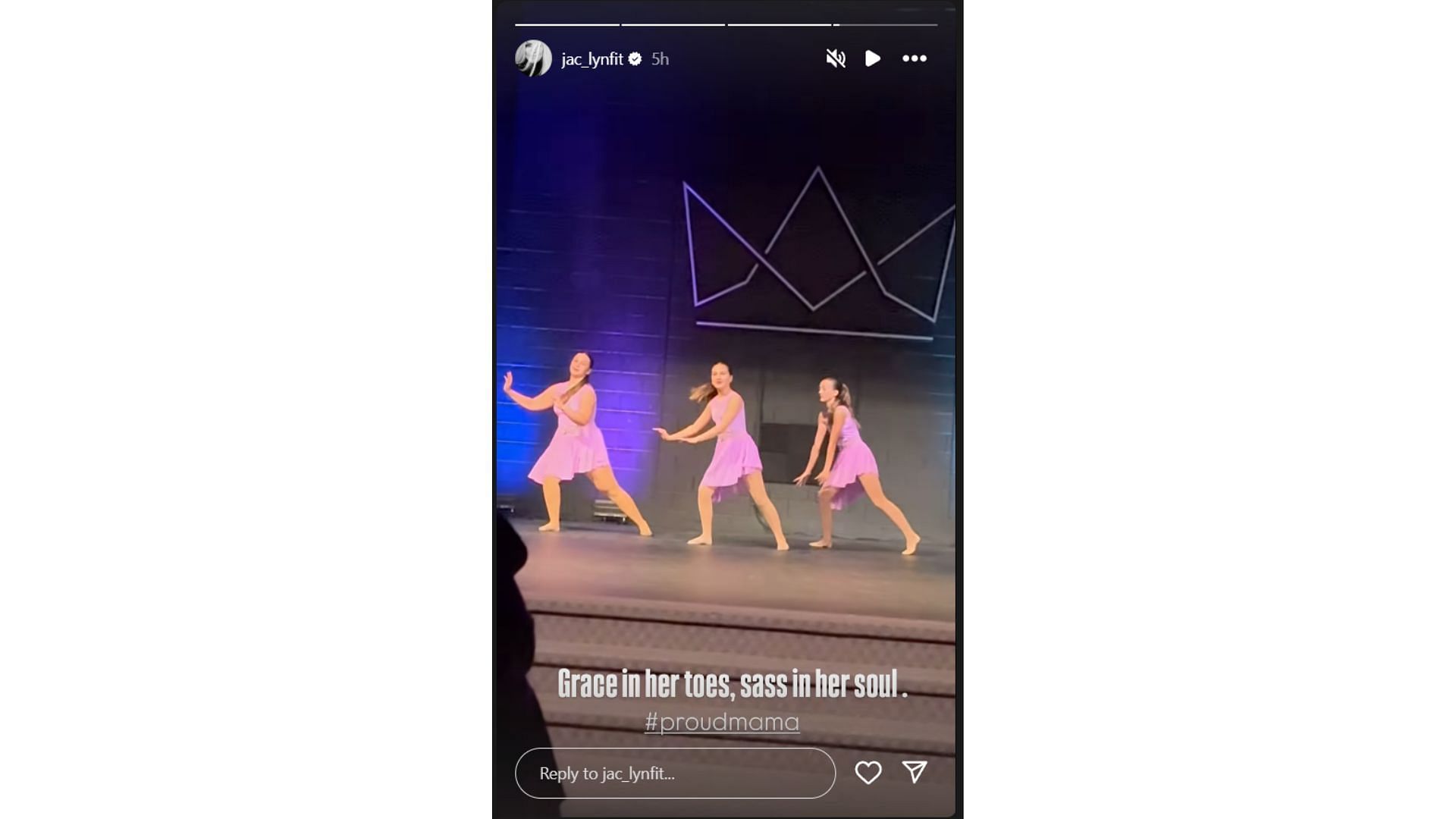 Jaclyn Cordeiro's Instagram Story featuring her daughter (Source: Instagram @jac_lynfit)